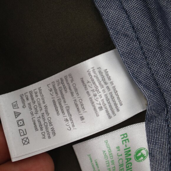 NEW J CREW Pants Mens 31 Chino Stretch 250 Skinny Flat Front Mid Rise green - Picture 13 of 16